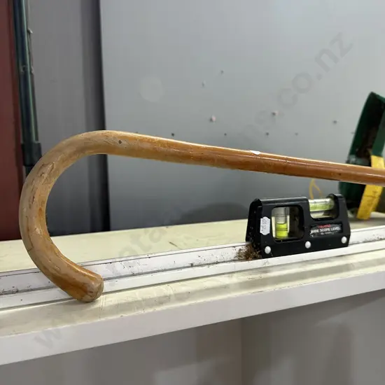 wide scope level and walking stick