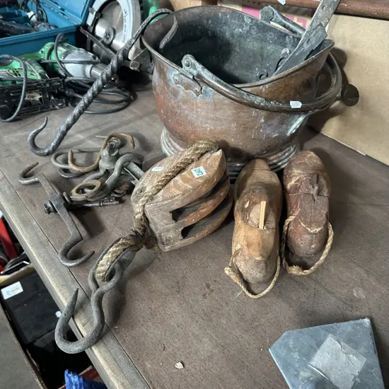 vintage items inc copper scuttle