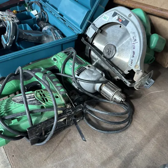jigsaw, drill and skillsaw