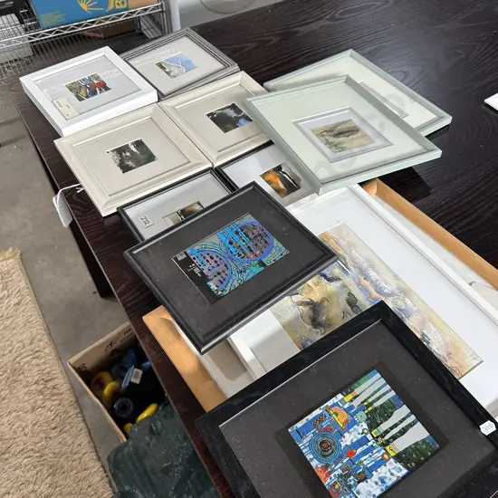 collection of framed art