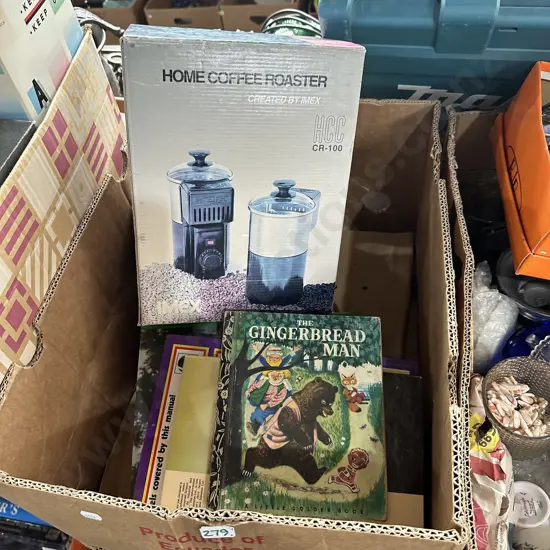 coffee roaster and books