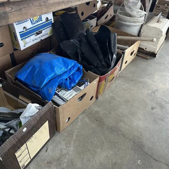 large bay lot boxes, sewer, sand etc