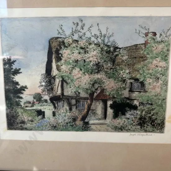 Coloured etching signed by Joseph Kirkpatrick (1872-1936)