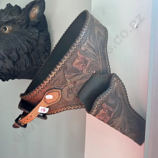 Leather worked gun slinger
