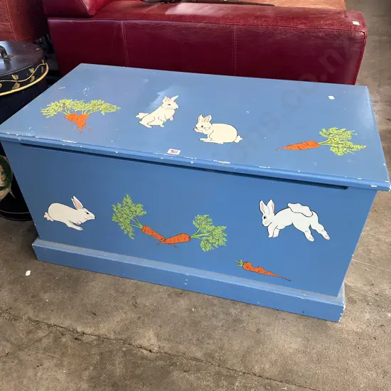 Wooden toy trunk