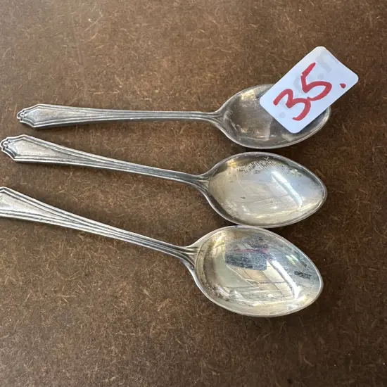 3 sterling silver tea spoons 25g