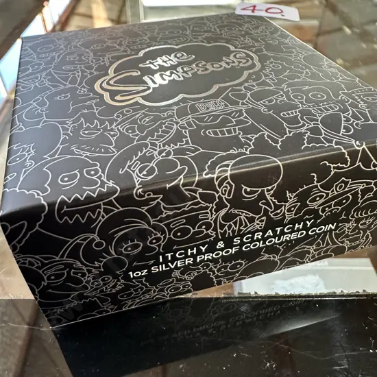 The Simpsons "Itchy & Scratchy" 1oz silver proof coloured coin (Perth mint)