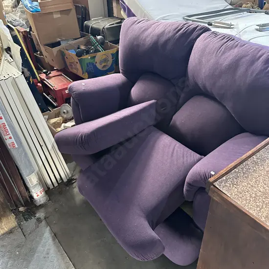 Purple 2 seater sofa