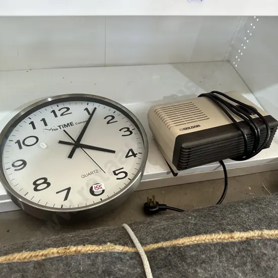 clock and heater