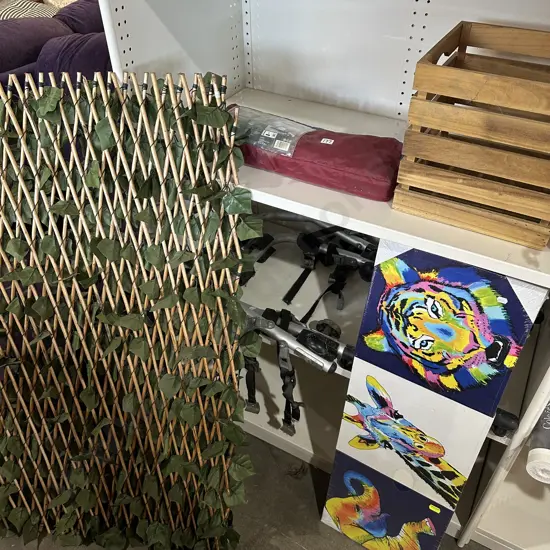 bike rack, screen etc