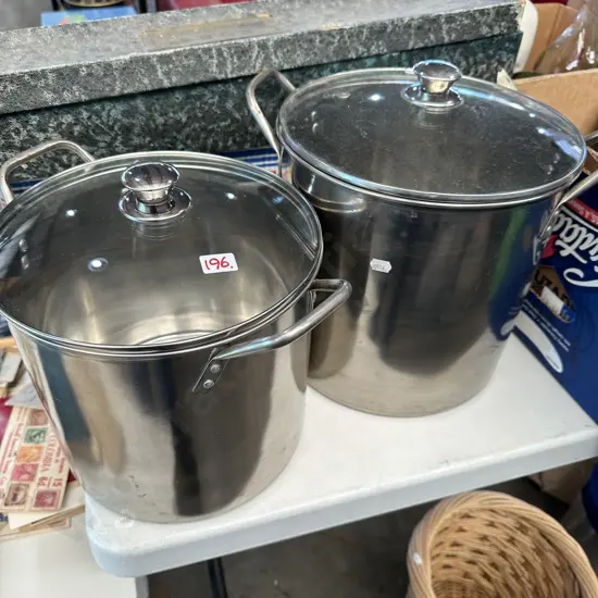 Two stock pots