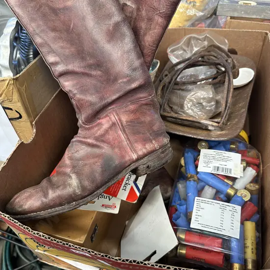 Box scales,bullet cartridges etc