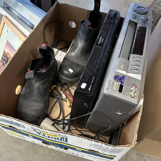 DVD Recorder,VCR,John bull boots sixe 8 etc