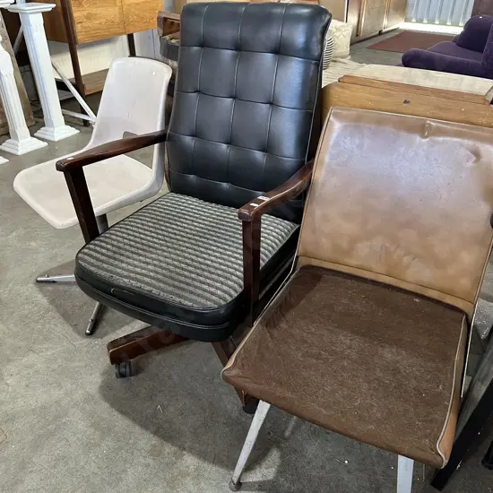3 vintage office chairs