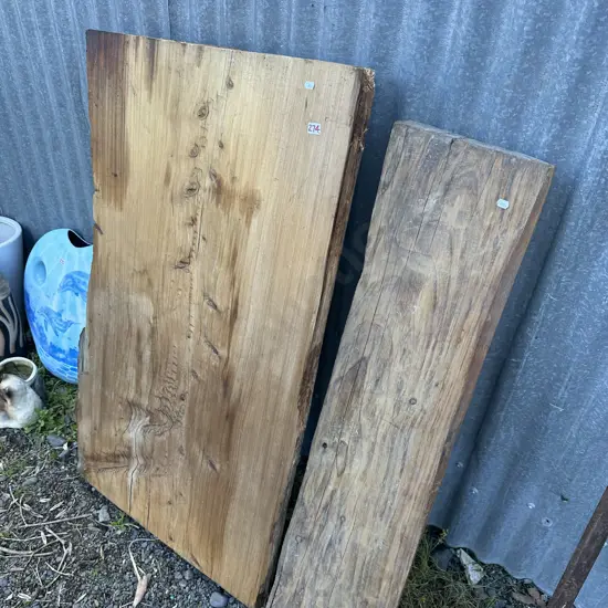 2 slabs wood