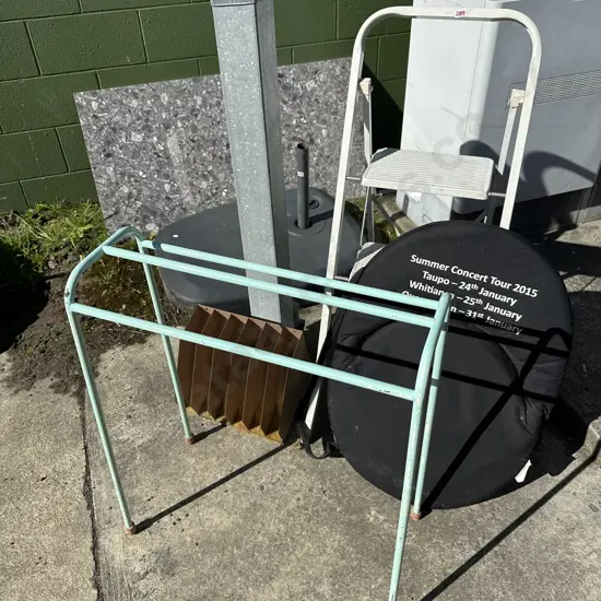 bach towel rail, step etc