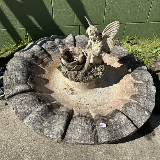 garden pond and figure