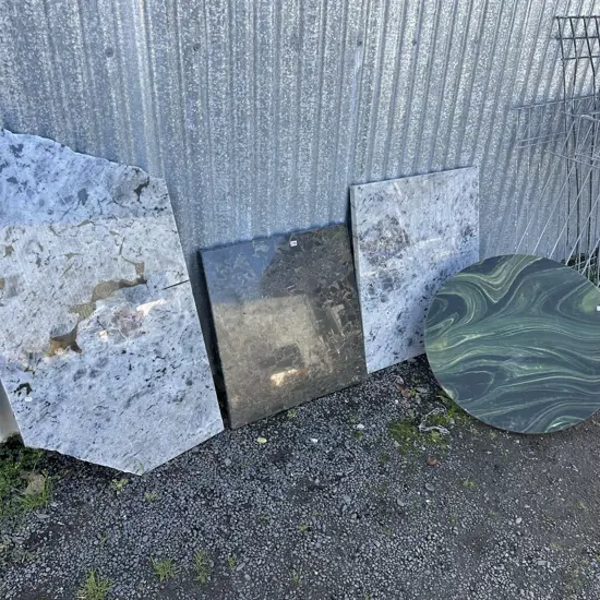 marble and small table top