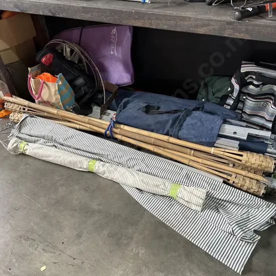 large lot asst inc floor tiles, foot brace etc (not pruner)