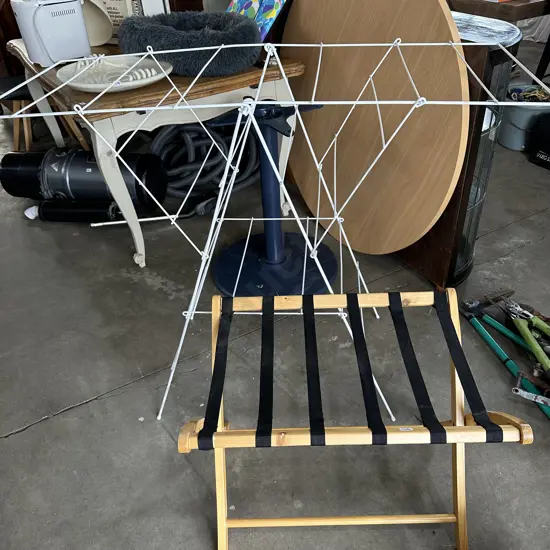 clothes horse and suitcase rack
