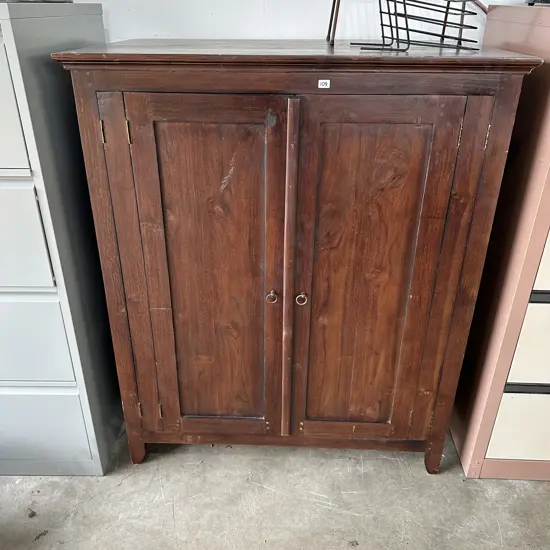 Teak storage cabinet