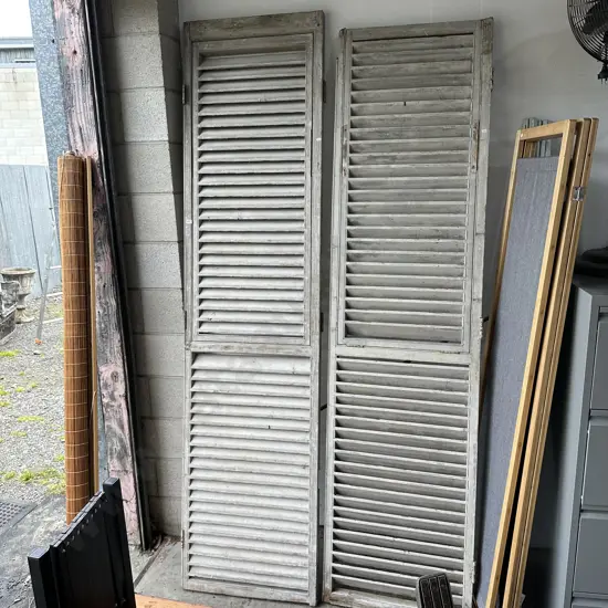 Pr large vintage shutters