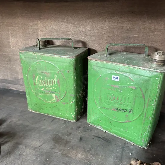 2 vintage petrol cans