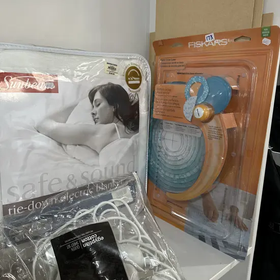 fabric cutter, electric blanket etc