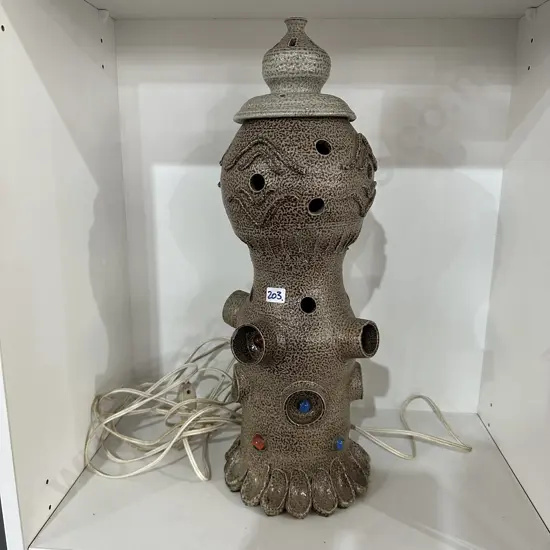 pottery lamp