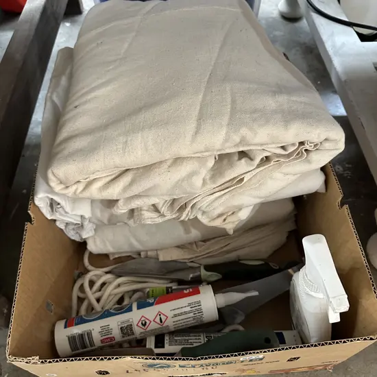 Box drop cloths etc
