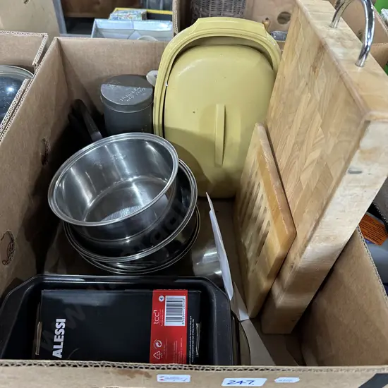 chopping board,pots etc