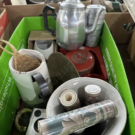 Brownie camera,brass items etc