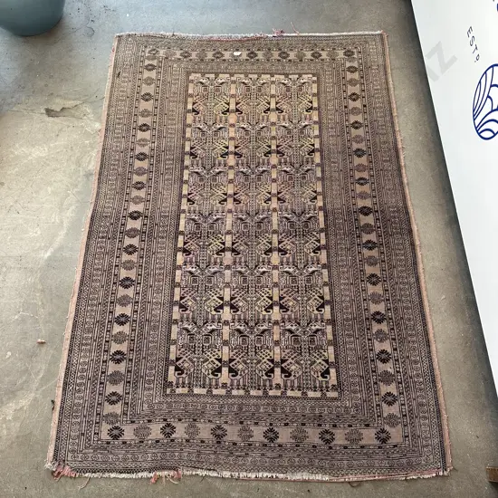 Silk Persian rug with good age and some wear to edges 1800 x 1240mm