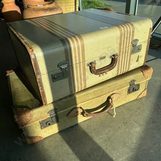 2 x vintage suitcases