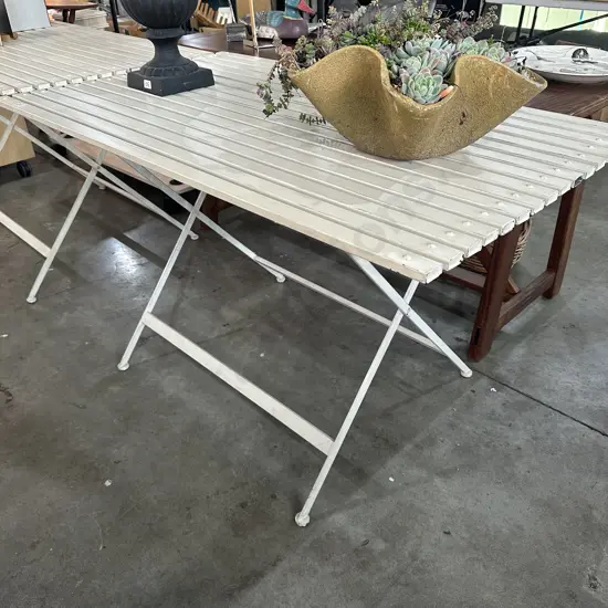 good quality folding metal table 1290 x 750