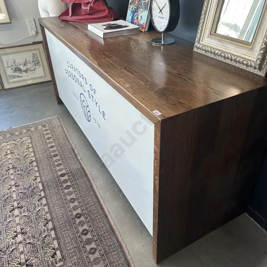 American Oak counter or hall table 2100 x 660 x 900 custom made