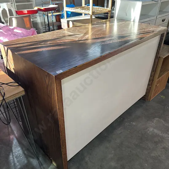 matching American Oak counter but includes the back drawer section 1360 x 660 x 900