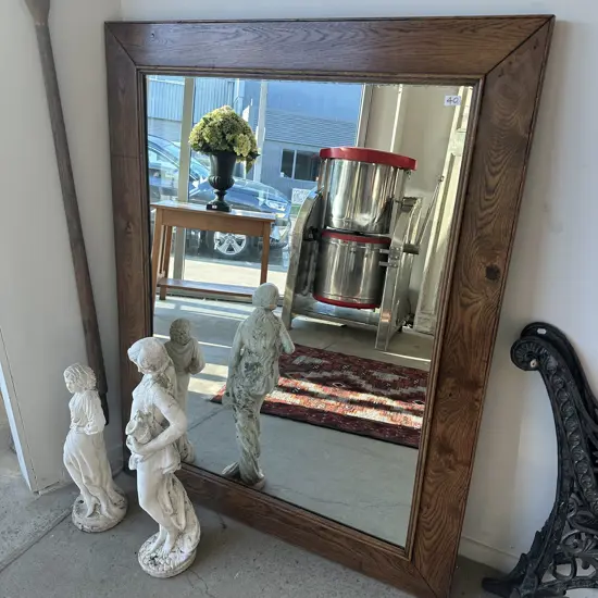 large American Oak framed mirror 1400 x 1100