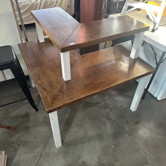 2 tier American Oak display