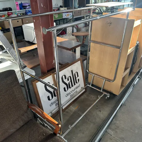 rolling extendable double clothes rack