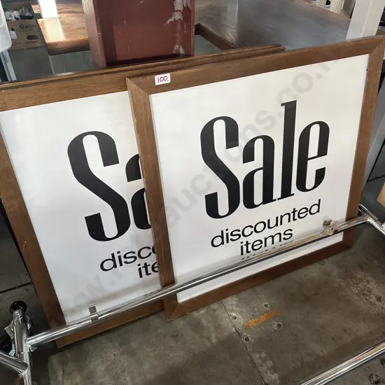 3 x framed sales signs