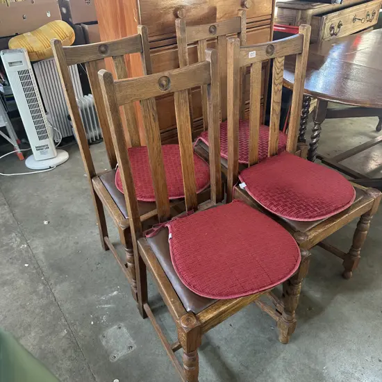 set of 4 Oak dining chairs