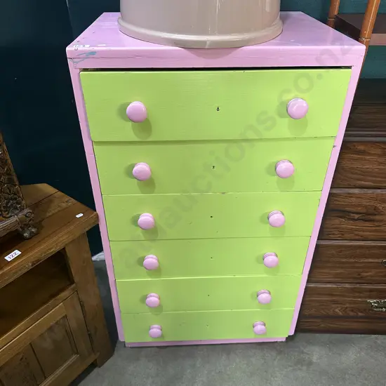 painted pine chest drawers