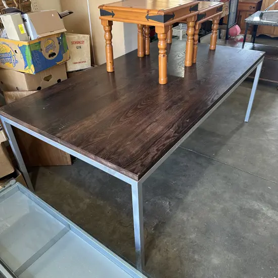 Large Oak top table 2000 x 1100