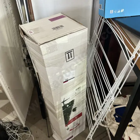 clothes horse and xmas tree