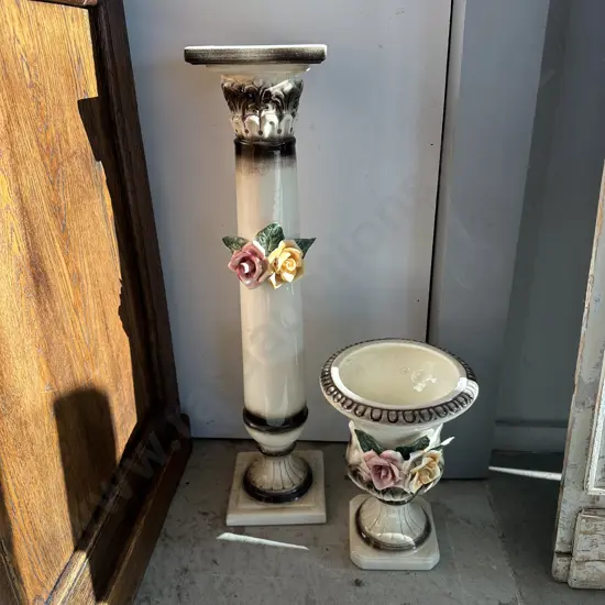 Ceramic vase and planter column