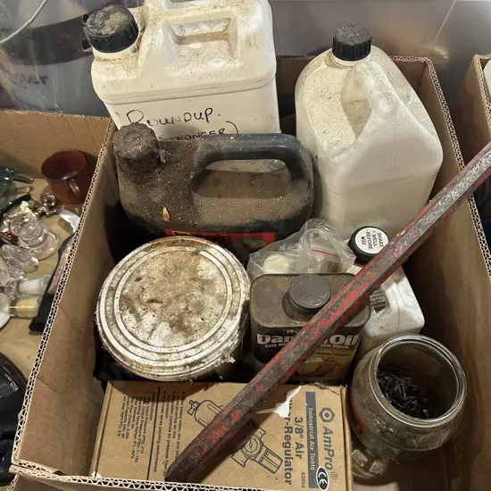 pinch bar, oil, roundup etc