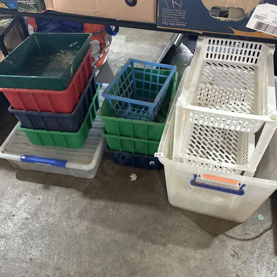 plastic bins