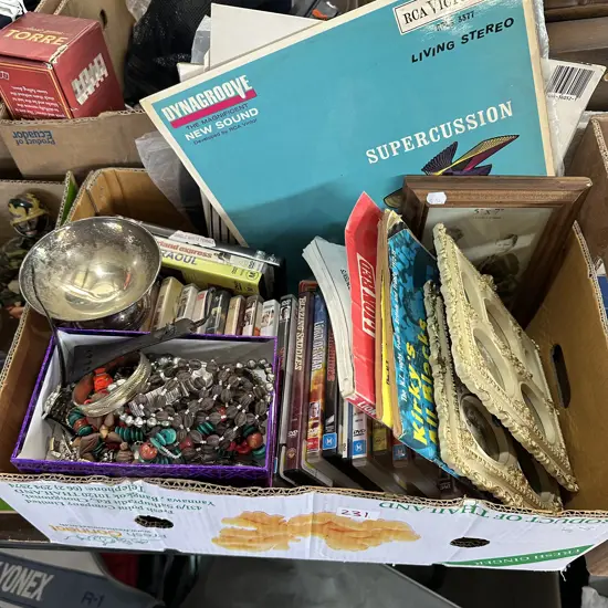 costume jewellery DVDs etc