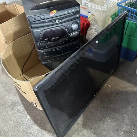 TV with no remote.  Stereo